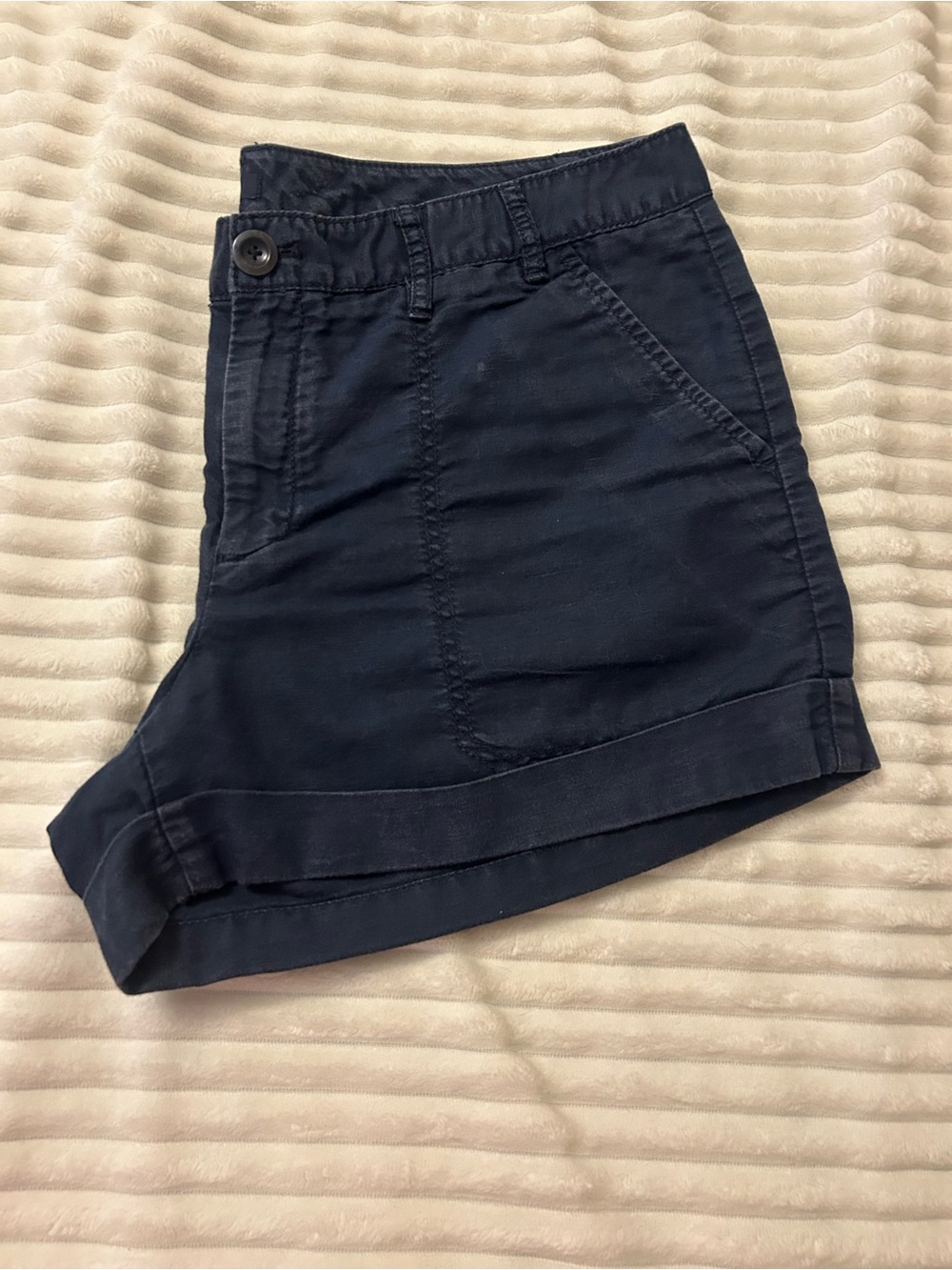 GAP Navy Cotton Skirt with Striped Trim